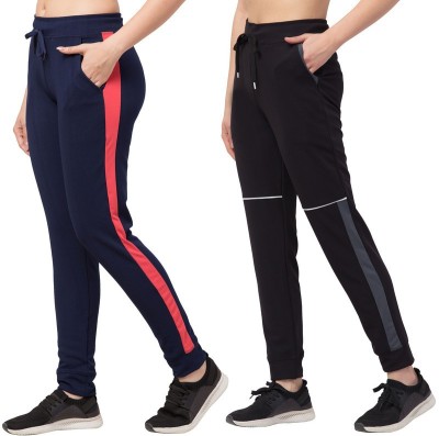 Bluecon Striped Men Dark Blue Track Pants