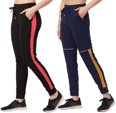 Bluecon Striped Men Black Track Pants