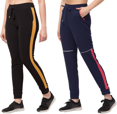 Bluecon Striped Men Black Track Pants