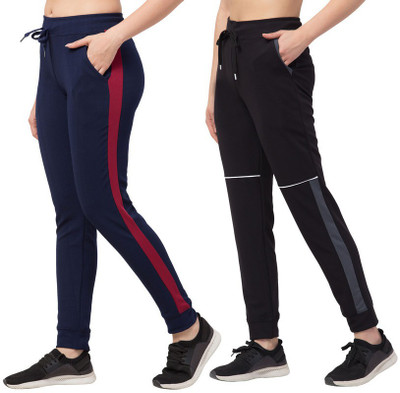 Bluecon Striped Men Dark Blue Track Pants