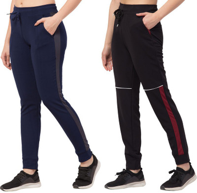 Bluecon Striped Men Dark Blue Track Pants