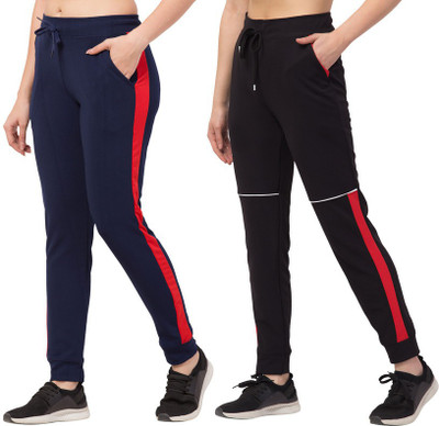 Bluecon Striped Men Dark Blue Track Pants