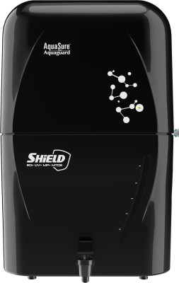 Eureka Forbes Aquasure from Aquaguard Shield 6 L RO + UV + UF + MP + MTDS Water Purifier Suitable for all - Borewell, Tanker, Municipality Water(Black)