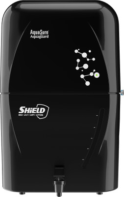 Eureka Forbes Aquasure from Aquaguard Shield 6 L RO + UV + UF + MP + MTDS Water Purifier Suitable for all - Borewell, Tanker, Municipality Water(Black)