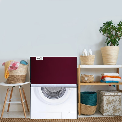 wellhome decor Furnishing Front Loading Washing Machine  Cover(Width: 60.96 cm, Red)
