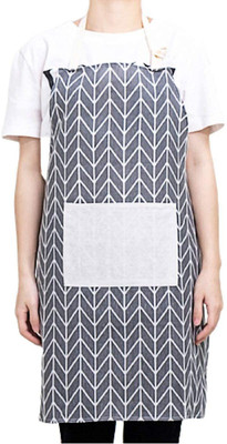 olwick Cotton Home Use Apron - Free Size(Grey, Single Piece)