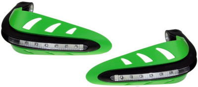 Pa LED HANDLE BAR HAND GUARD GRREN Handlebar Hand Guard(Universal For Bike)