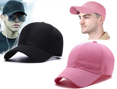 RD YTR Solid, Self Design Sports/Regular Cap Cap(Pack of 2)