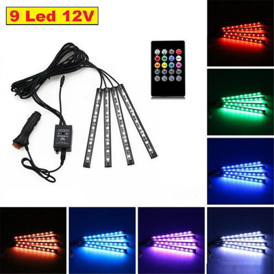 OLMEO Atmosphere Lights Car LED Strip Light 36 LED DC 12V Multicolor Music Car Interior Light Car Fancy Lights(Multicolor)
