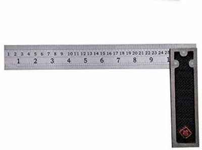 STONE 90 Degrees Stainless Steel Try Square Scale Ruler Measurement Tool Tri-Square(Pack of 1)