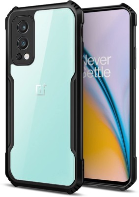 VAPRIF Back Cover for OnePlus Nord 2 5G, Transparent Hybrid Hard PC Back TPU Bumper, Shockproof | Crystal Clear(Black, Shock Proof, Pack of: 1)