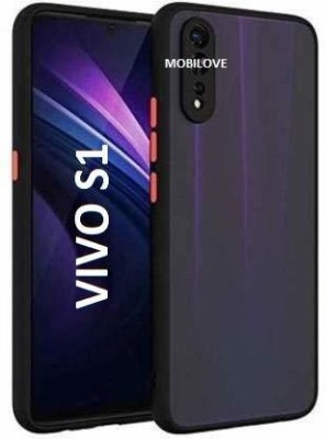 MOBILOVE Back Cover for Vivo S1 | Smoke Translucent Shock Proof Smooth Rubberized Matte Hard Back Case(Black, Camera Bump Protector, Pack of: 1)