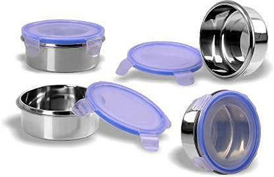A-Dee Plastic Grocery Container  - 500 ml(Pack of 4, Silver)