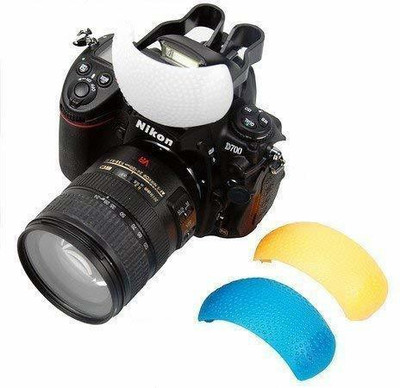 SUPERNIC 3 Color Pop Up Hot-Shoe Flash Diffuser Set for DSLR Cameras (Canon, Nikon) Camera Diffuser(Multicolor)