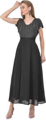 LATIN QUARTERS Women Maxi Black Dress