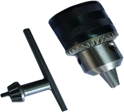 fozti 10mm - 20UNF Iron Drill Chuck with Key Black and Silver