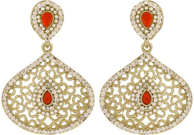 the jewelbox Pear Filigree Copper Drops & Danglers