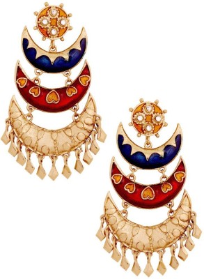 the jewelbox Meenakari Designer Copper Drops & Danglers