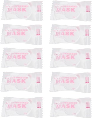 Shihen 10 PCS DIY Compressed Facial Mask Paper Home Skin Care Random Color Disposable for Men and Women(10 Tissues)