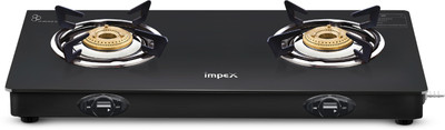IMPEX IGS 1212M Glasstop 2 burner Glass Manual Gas Stove(2 Burners)