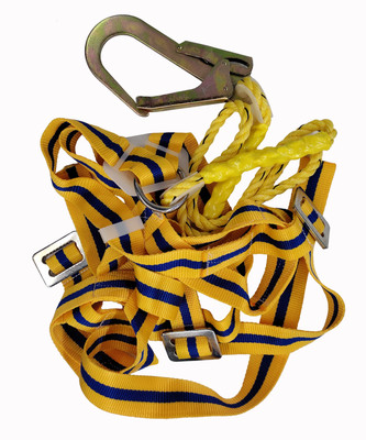 Japsin Heavy Duty Safety Belt with Auto Scaffold Hook Single Rope Full Body Harness(Free Size)