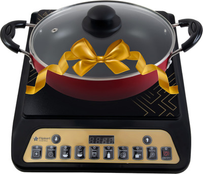 Flipkart SmartBuy Voltron Induction and Kadhai Induction Cooktop(Black, Push Button)