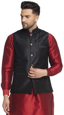 kaifoo Sleeveless Solid Men Jacket