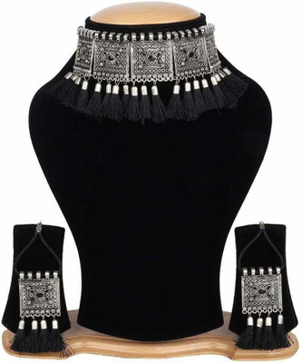 JewelTrend Alloy Silver Black Jewellery Set(Pack of 1)