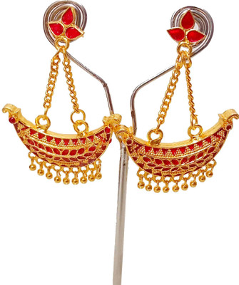 balaji gold assamese traditional jewellery for earrings Copper Jhumki Earring