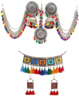 JewelTrend Alloy Silver Multicolor Jewellery Set(Pack of 1)