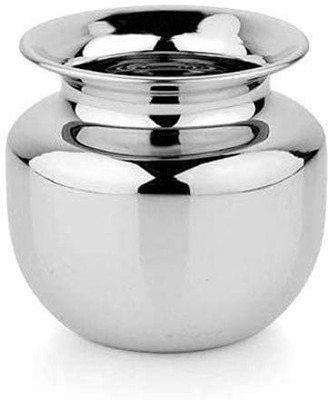 NAVYAKSH Heavy Stainless Steel Water Storage Lota/Kalash/Chambu/Tumbler for Pooja/Pongal/Marriage/Karvachauth (Weight 250 Gram, Big Size - 1000 ml, Silver) Steel Kalash(Silver)