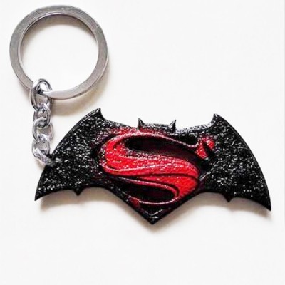 RVM Toys Batman Vs Superman Keychain Metal Black Red Logo Key Chain for Car Bike Men Women Key Ring Key Chain