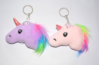 ONRR Collections plush unicorn keychain pack of 2 pink & purple Key Chain