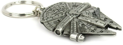 RVM Toys Star Wars Millennium Falcon Inspired Keychain Grey Spaceship Metal Key Chain Car Bike Men Women Key Ring Key Chain