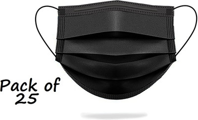 Wellstar 3 Ply Disposable Face Masks (Pack of 25) Export Quality Non Woven Fabric Mask With 3 Layer Protection and Comfortable Nose Clip 3 Ply Disposable Face Masks (Pack of 25) Export Quality Non Woven Fabric Mask With 3 Layer Protection and Comfortable Nose Clip Non-Washable, Water Resistant Surgi