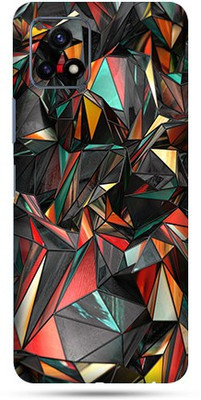 OggyBaba vivo y72 Mobile Skin(Red Polygon Skin Matte Finish)