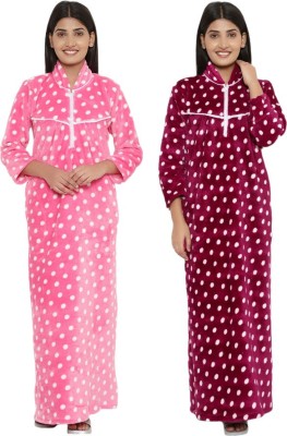 PALIVAL Women Nighty(Maroon)