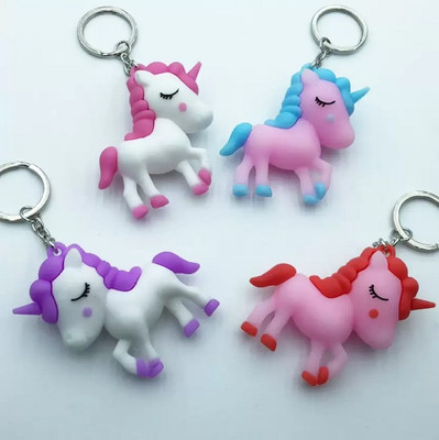 Rockjon Random Unicorn Keychain (Multicolor, Pack of 4) Stationery Set(Pack of 4)