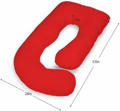 shri shyam Polyester Fibre Solid Pregnancy Pillow Pack of 1(Red)