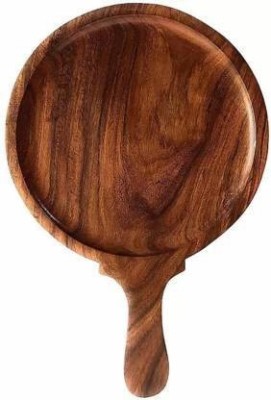 NextNewBetter Wood Pizza/Snack Serving Plate for Kitchen/Home/Café Sheesham Wood, Diameter: 11*8 Inch) Pizza Tray Pizza Tray