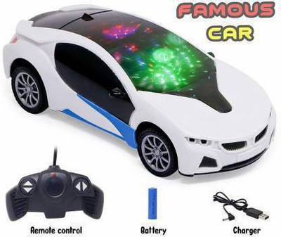 Tenmar Wireless Remote Control High Speed 3D Famous Car with Light_Car 15(White)