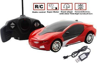 AS TRADERS Wireless Remote Control High Speed 3D Famous Car with Light_Car 19(Red)
