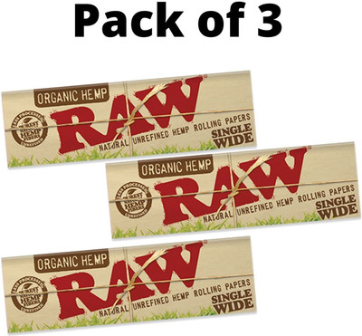 RAW ORGANIC Rolling Paper(Pack of 3)