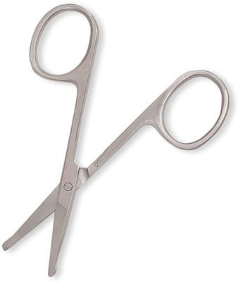 Verceys Nose Hair Small Nasal Scissors for Trimming - Safely Trim Nose and Ears with our Stainless Steel Scissors Scissors(Set of 1, Silver)
