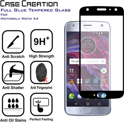 CASE CREATION Edge To Edge Tempered Glass for Motorola Moto X4(Pack of 1)