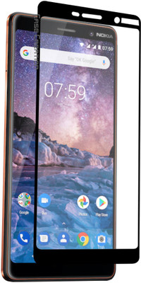 CASE CREATION Edge To Edge Tempered Glass for Nokia 7 Plus(Pack of 1)