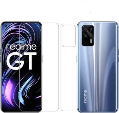 SOLIVAGANT Front and Back Tempered Glass for Realme GT(Pack of 2)