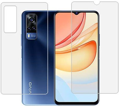 SOLIVAGANT Front and Back Tempered Glass for Vivo Y53s(Pack of 2)
