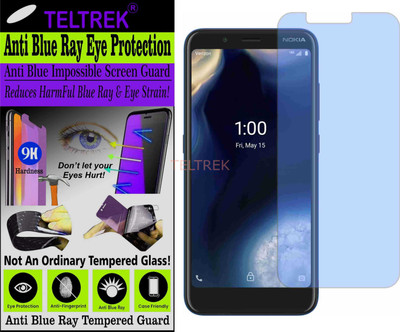 TELTREK Tempered Glass Guard for NOKIA 2 V TELLA (Impossible UV AntiBlue)(Pack of 1)