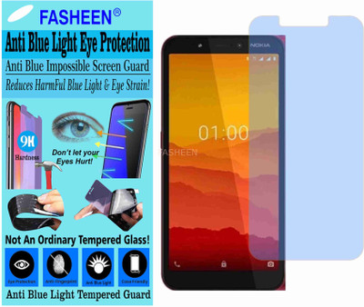 Fasheen Tempered Glass Guard for NOKIA C2 (Impossible UV AntiBlue Light)(Pack of 1)